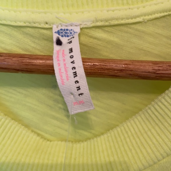 Free People sleeveless tshirt; neon yellow; size M - Picture 2 of 8